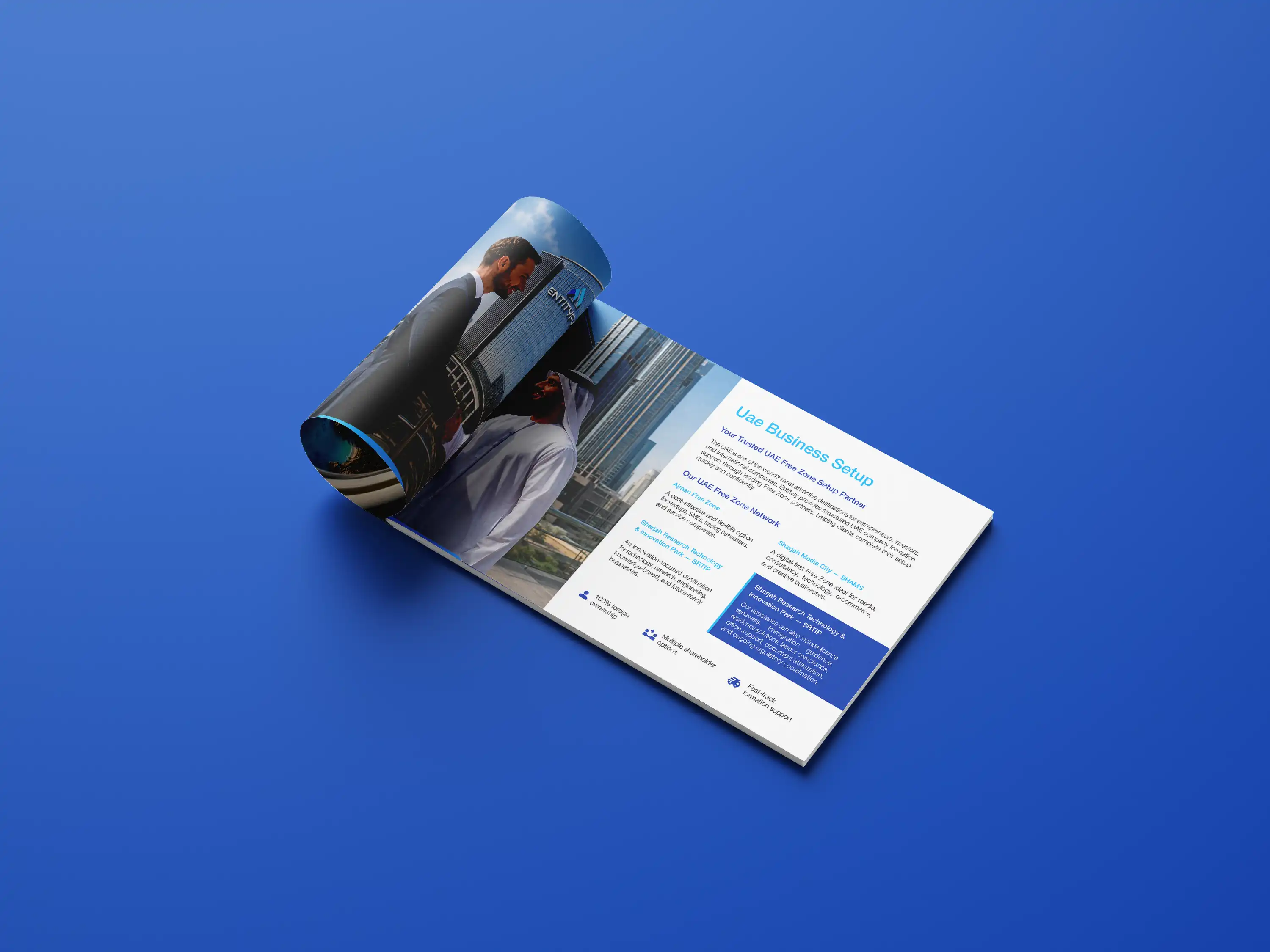 Entityfy UAE business setup pages in an open company profile