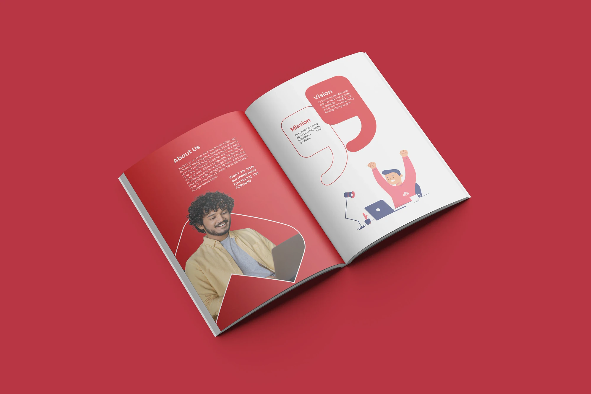 Alphaz Language Academy Brochure Design by ZainCo - branding agency in Kerala (5 of 5)