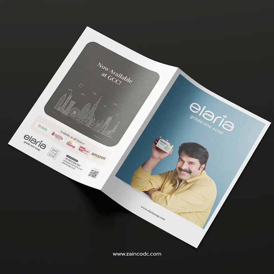 Elaria Soap Brochure Design by ZainCo