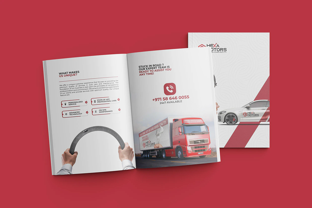 Hexa Motors Brochure Design by ZainCo - branding agency in Kerala (4 of 6)