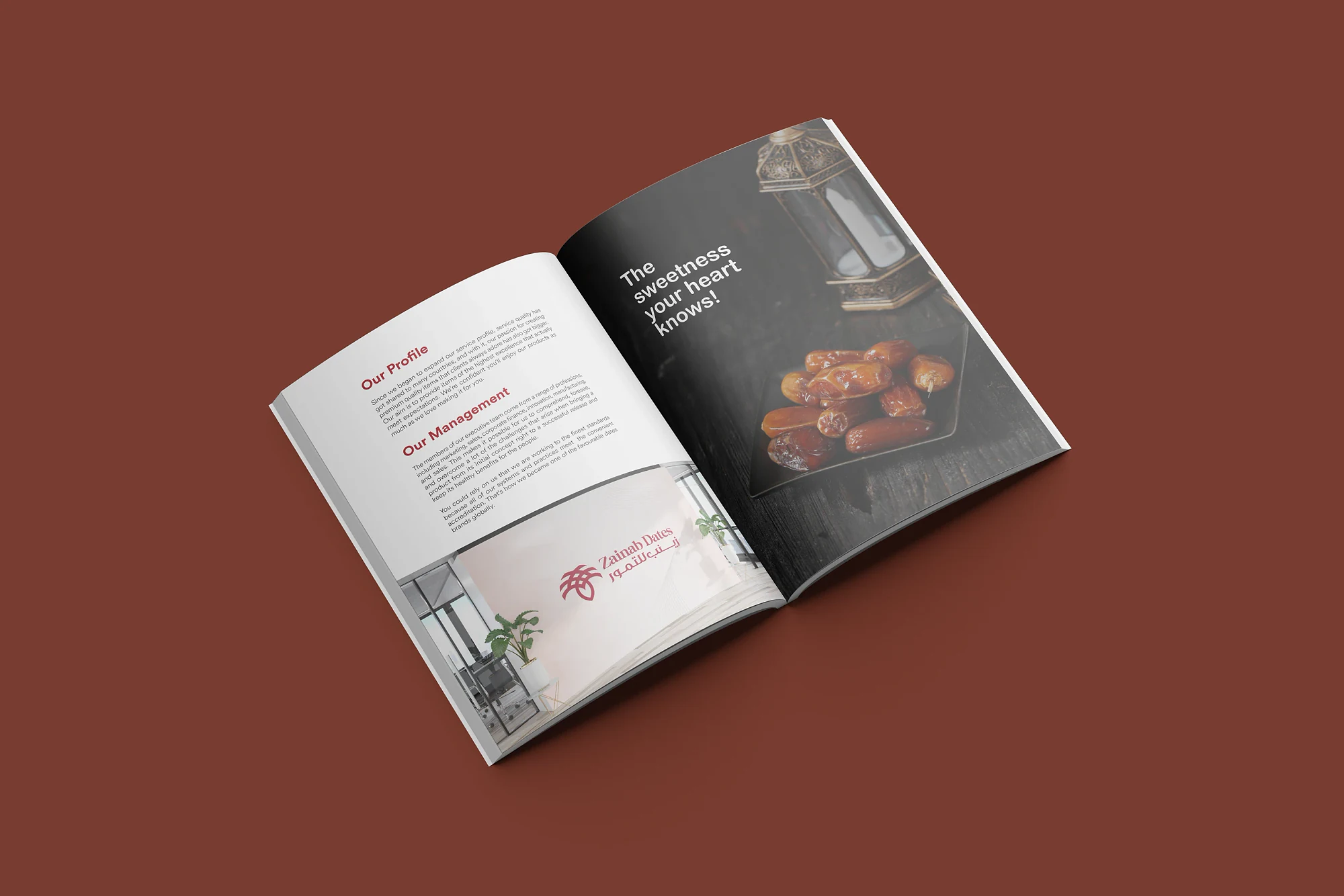 Zainab Dates Brochure Design by ZainCo - branding agency in Kerala (3 of 6)